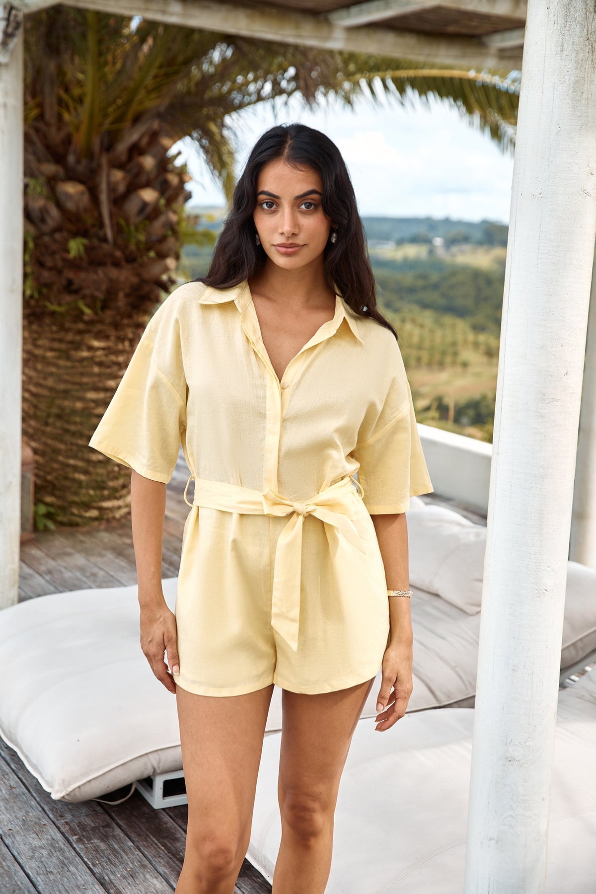 Sunshine Escape Romper Yellow