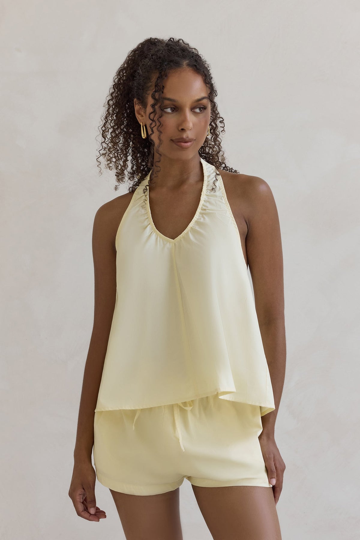Evelyn Halter Top Yellow
