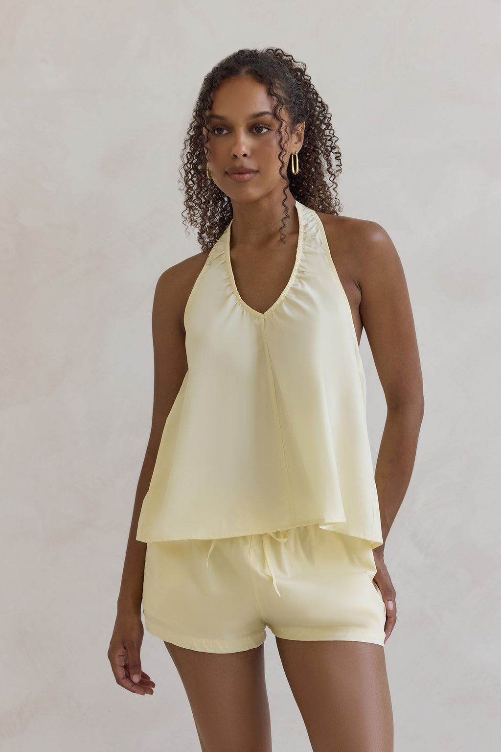 Evelyn Halter Top Yellow