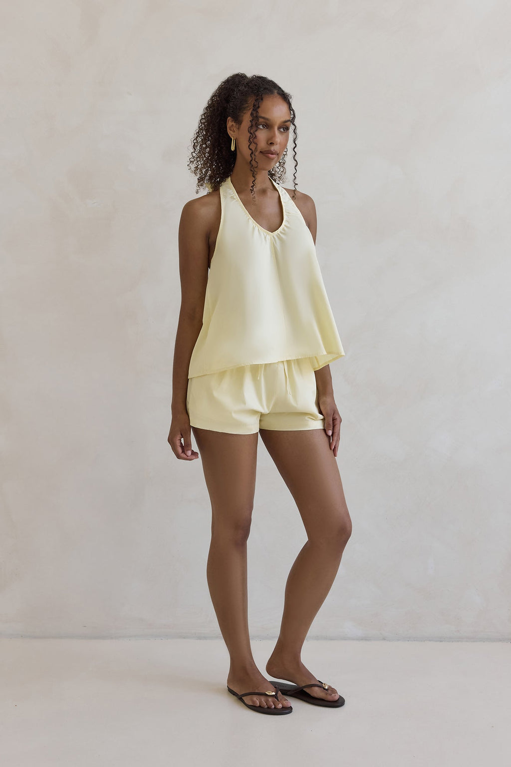 Evelyn Halter Top Yellow