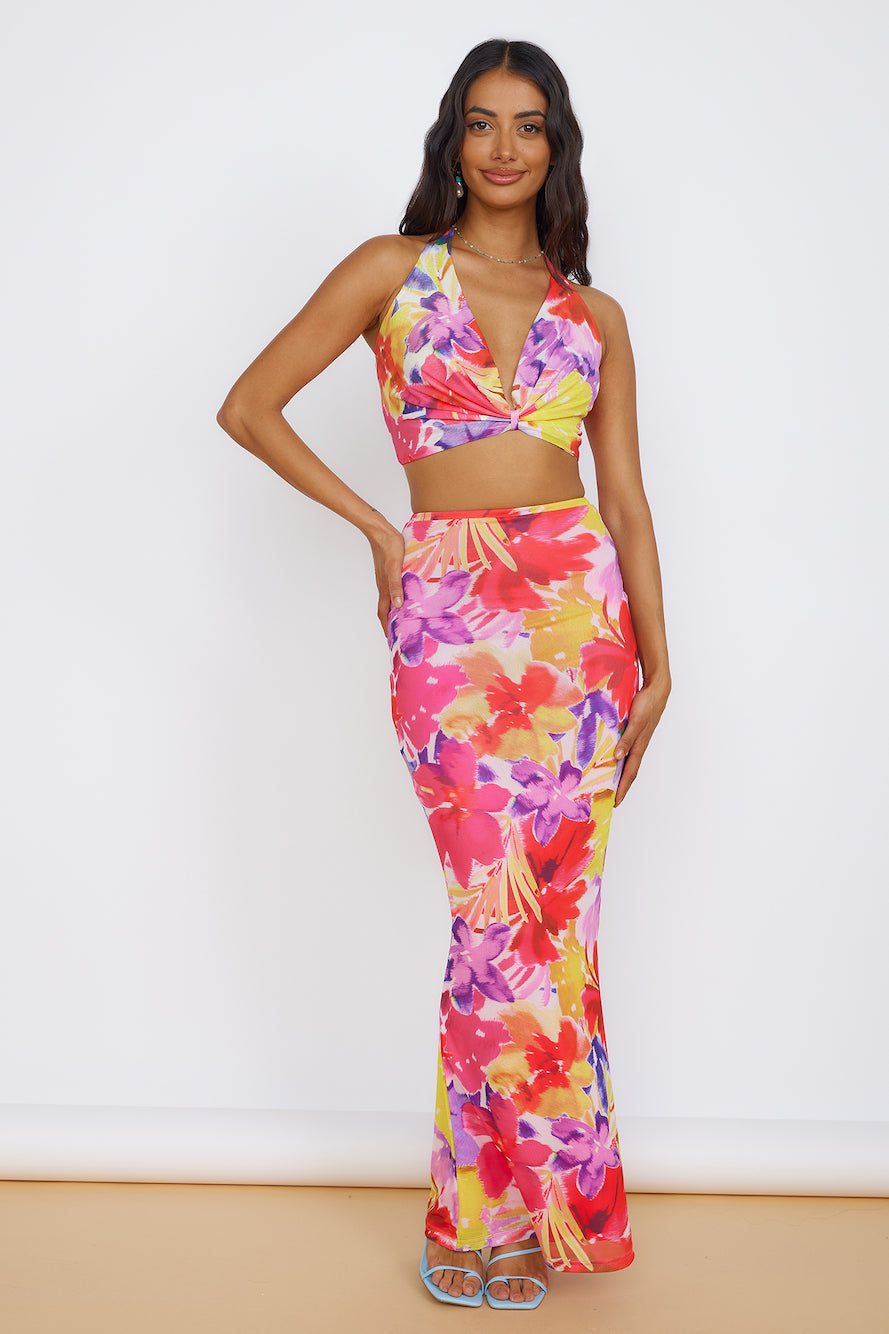 RUNAWAY THE LABEL Zarela Maxi Skirt Pink