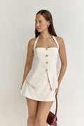 Delighted Halter Top Beige