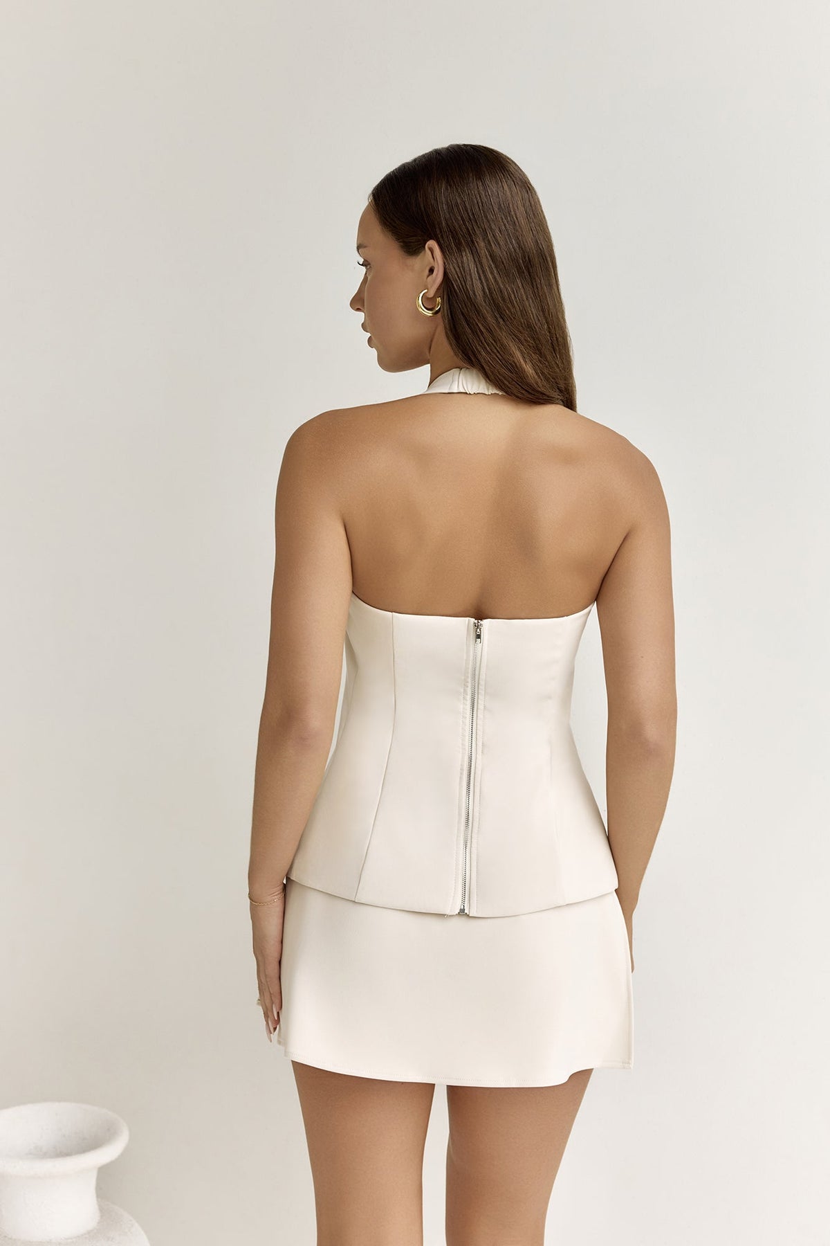 Delighted Halter Top Beige