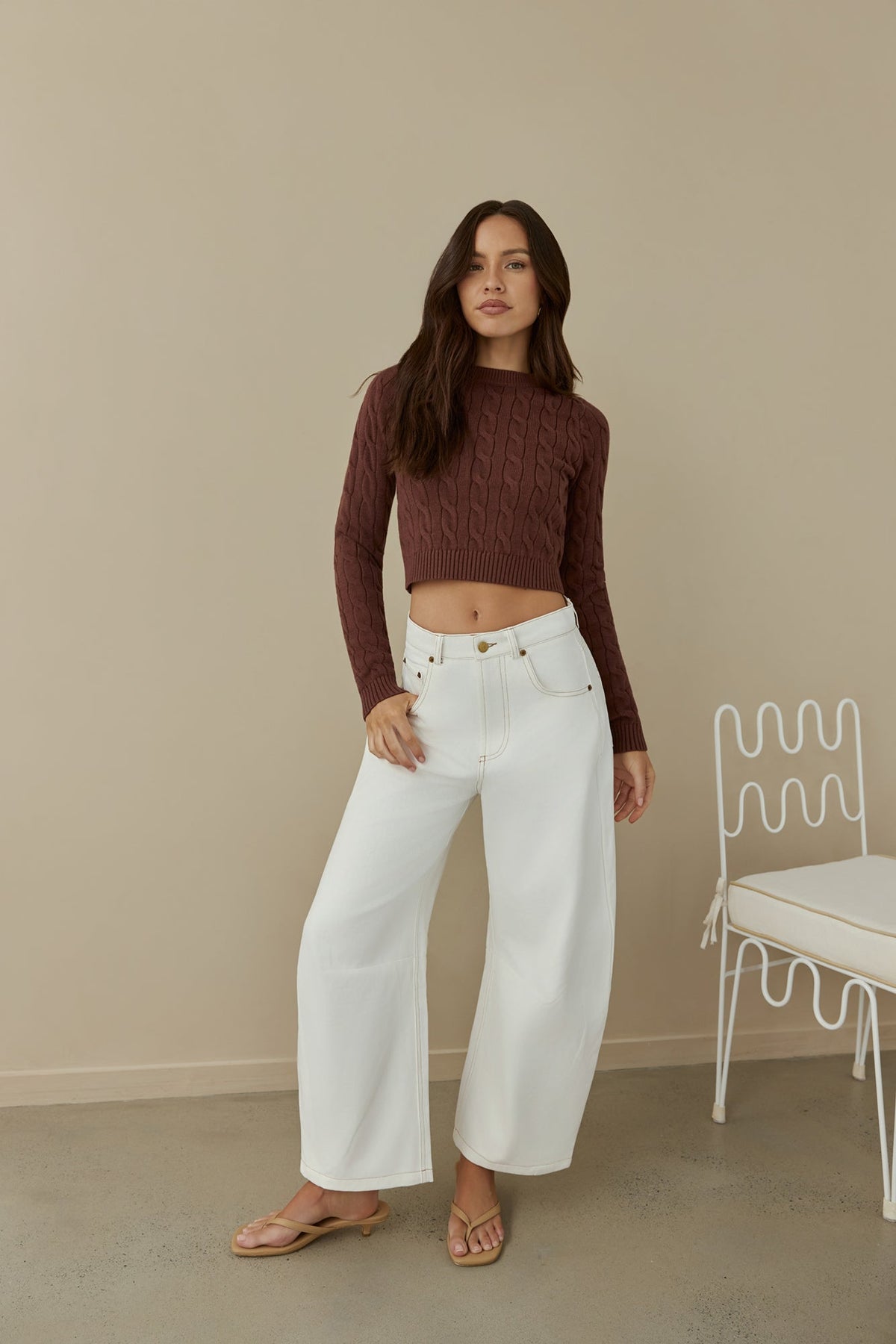 Destined For You Wide Pants White