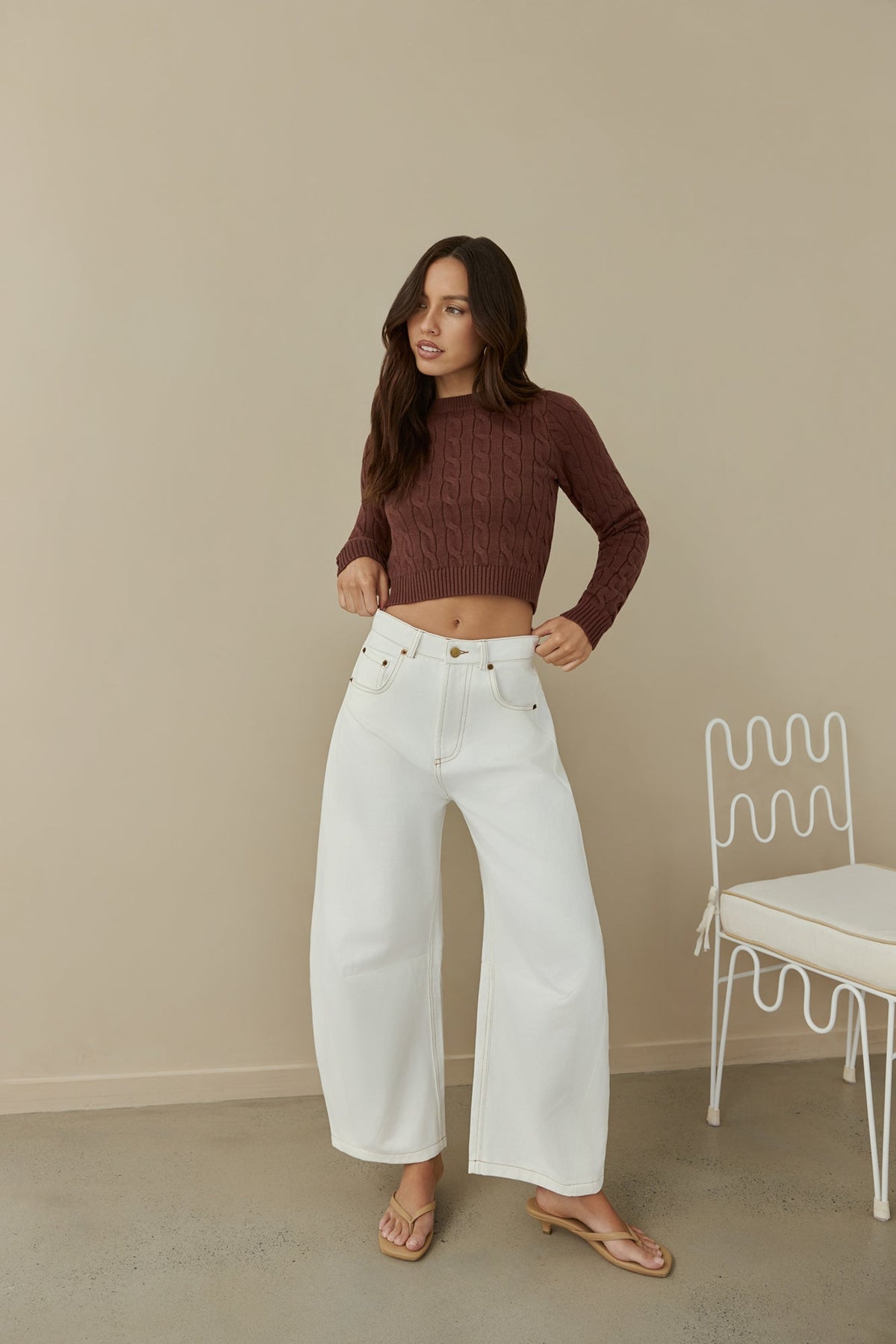 Destined For You Wide Pants White