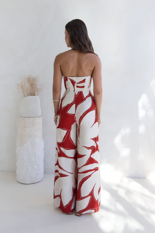 Arlette Halter Jumpsuit Arlette Red