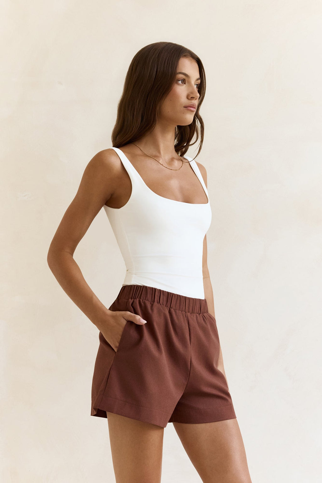 Found In Your Heart Shorts Brown