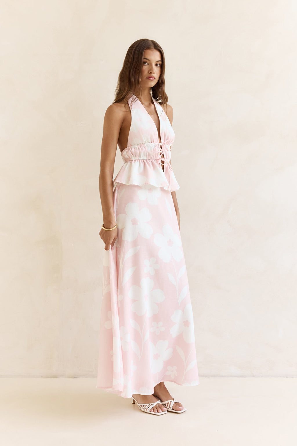 Shining Lights Maxi Skirt Pink