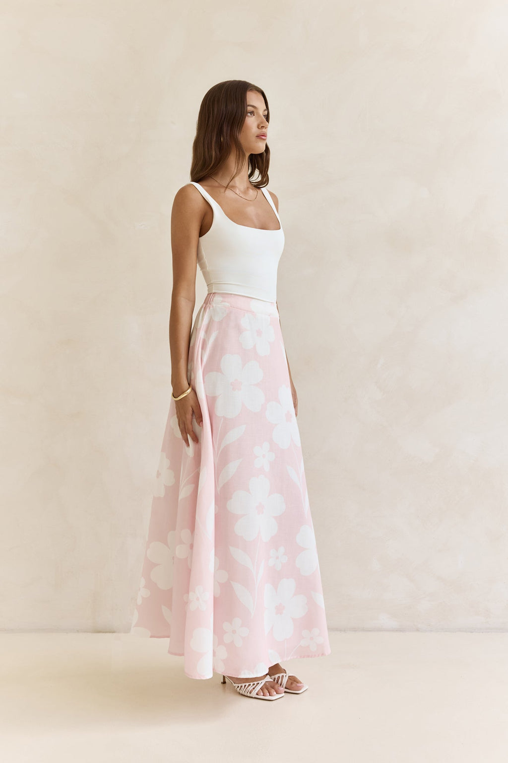 Shining Lights Maxi Skirt Pink