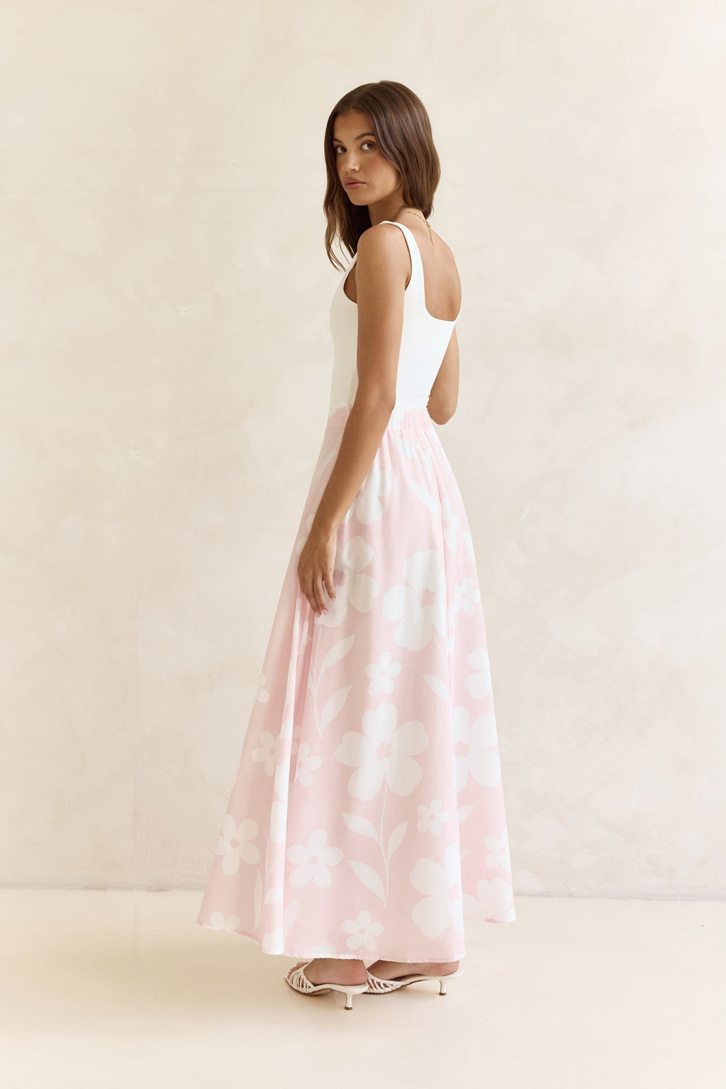 Shining Lights Maxi Skirt Pink
