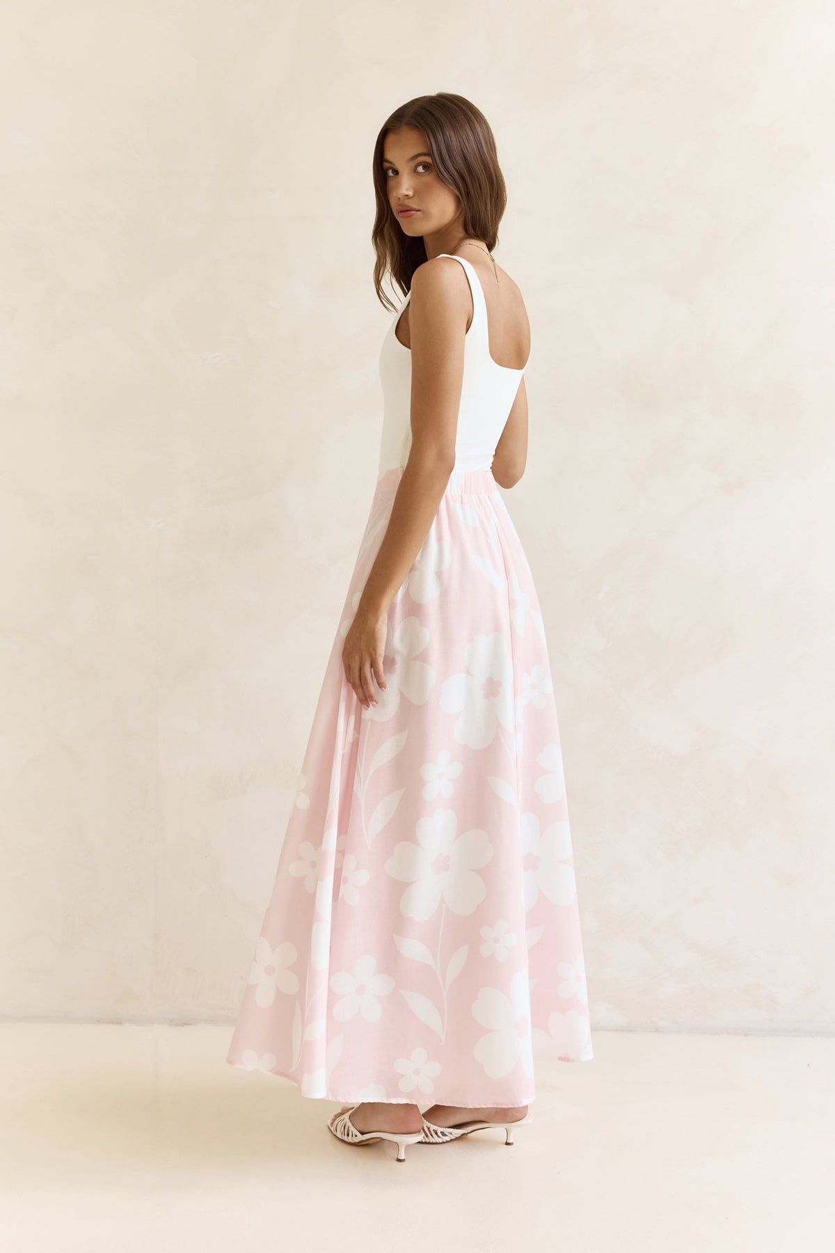 Shining Lights Maxi Skirt Pink