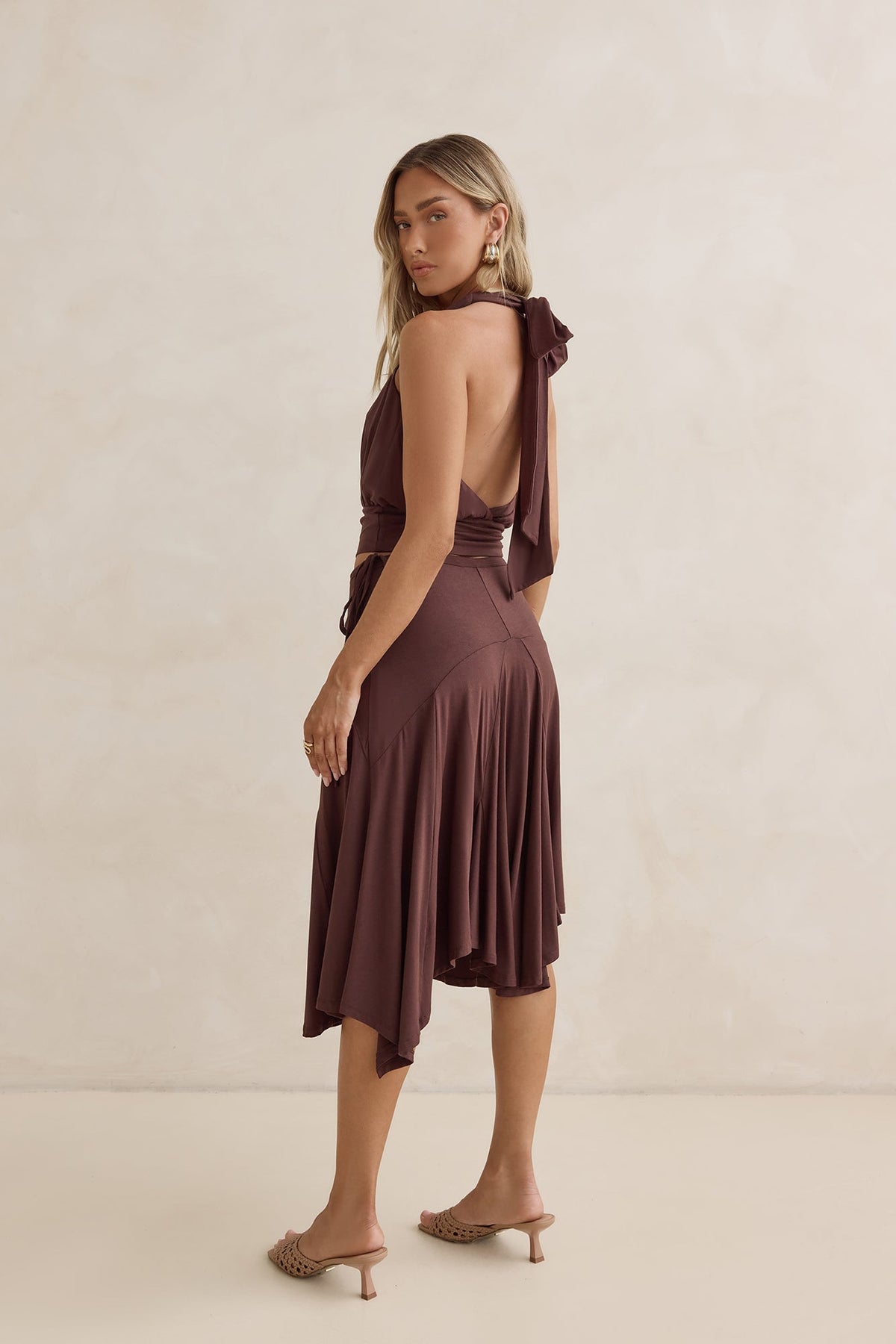 Dreamy Shores Halter Top Brown