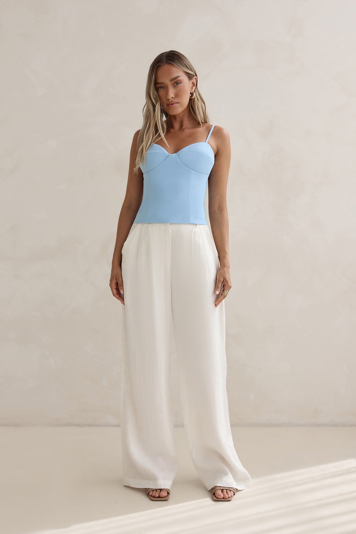 Classic Power Tailored Top Blue
