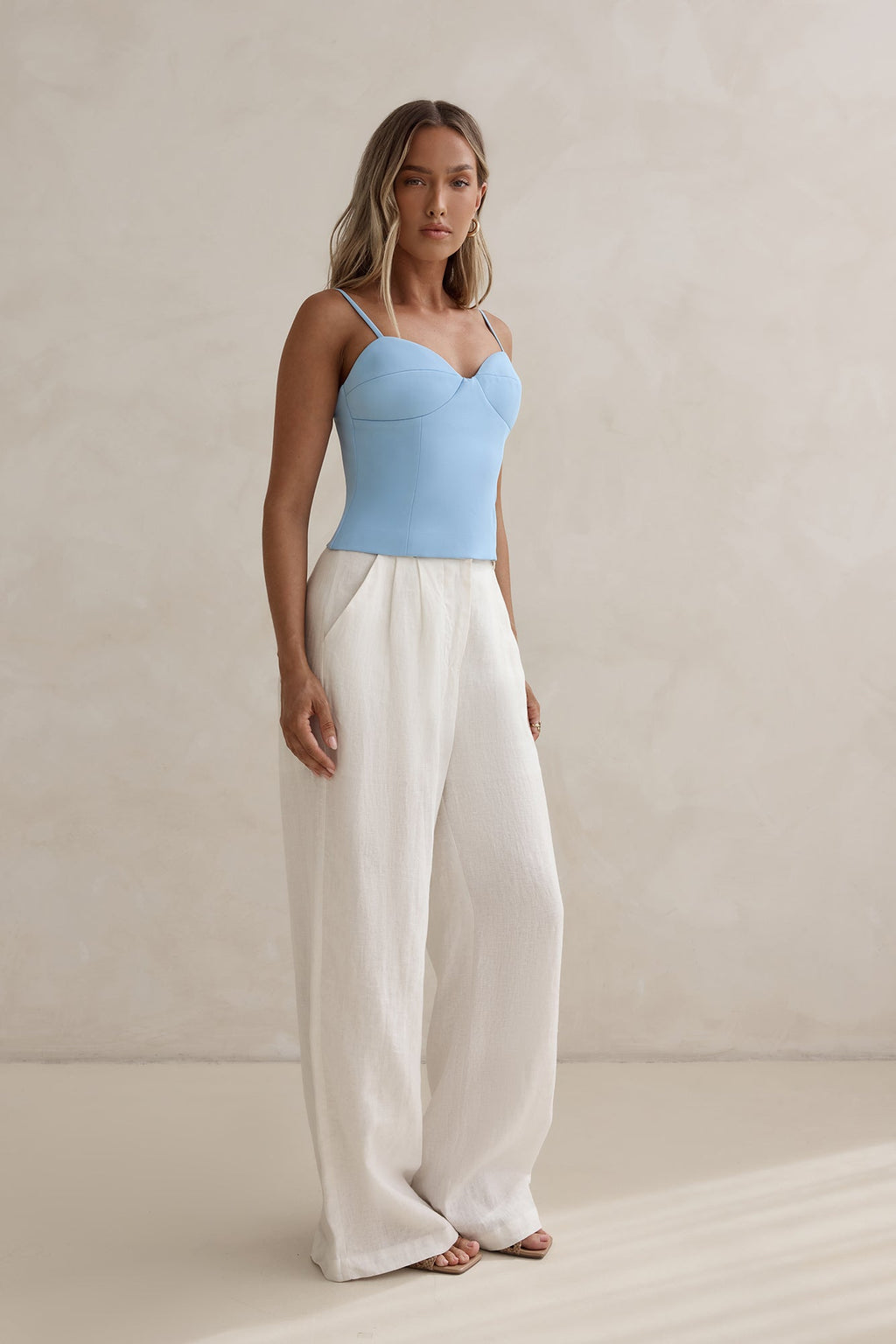 Classic Power Tailored Top Blue