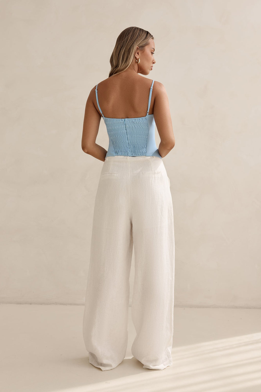 Classic Power Tailored Top Blue