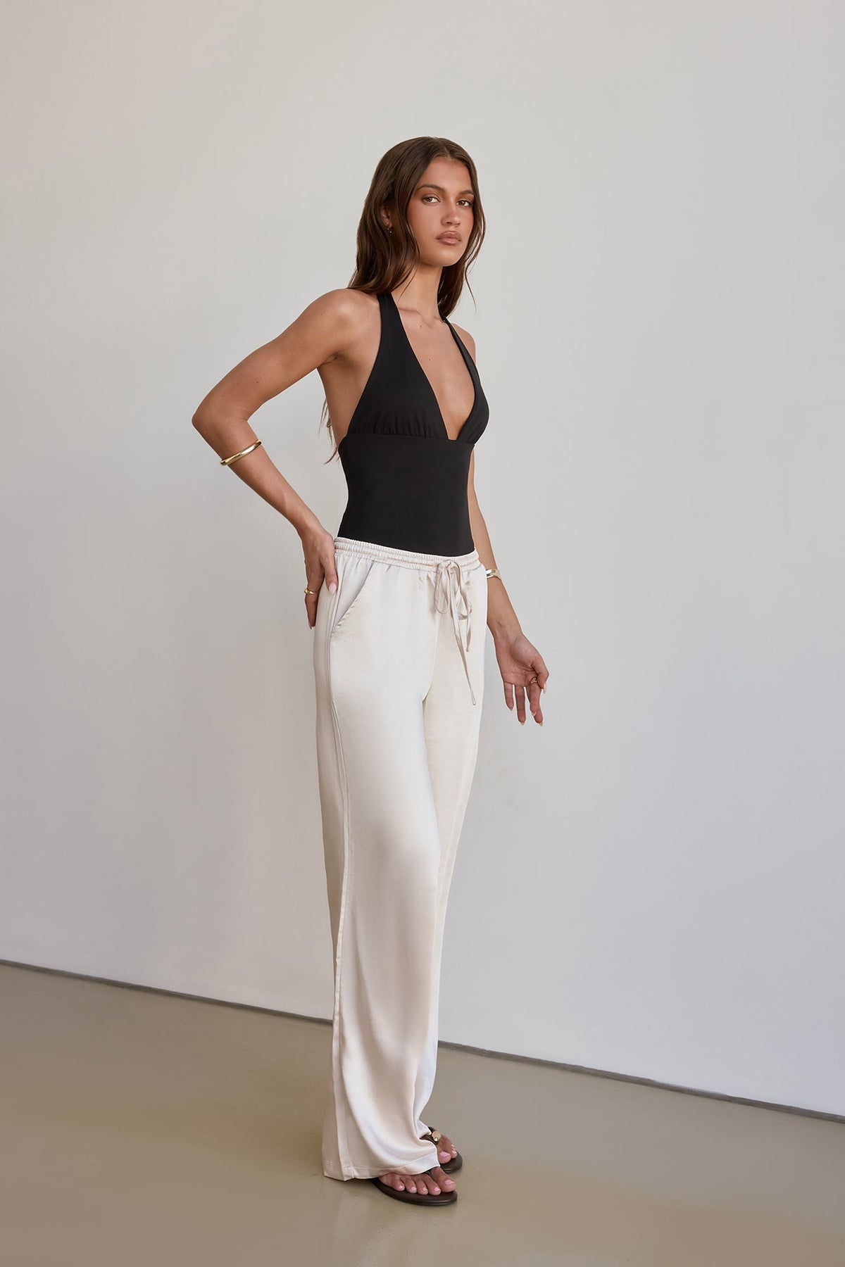 BASE Supersoft Sculpt Halter Bodysuit Black