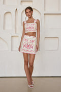 Mosaic Mini Skirt White Multi