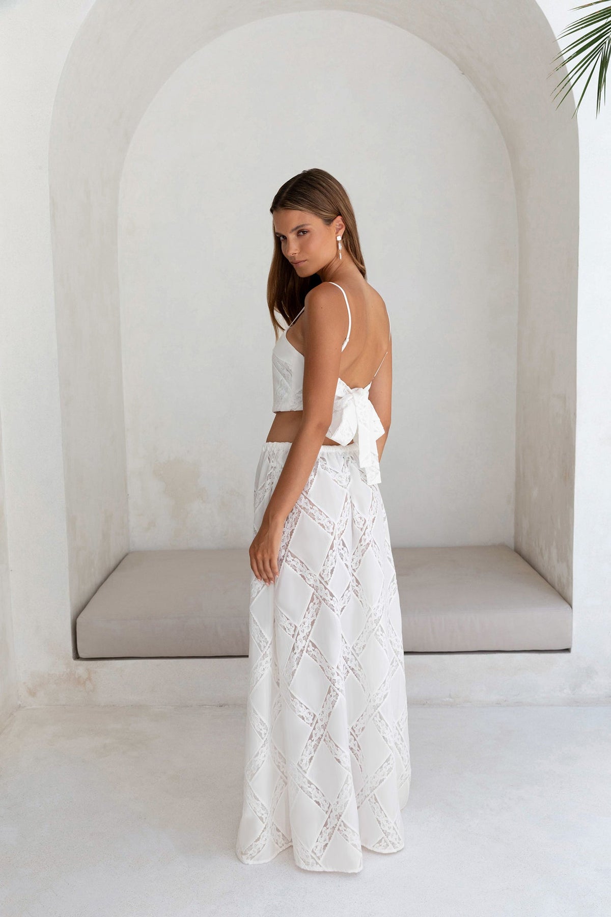 Ocean Air Oasis Maxi Skirt White
