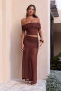 Take My Hand Maxi Skirt Brown