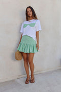 Beach Brunch Mini Skirt Green