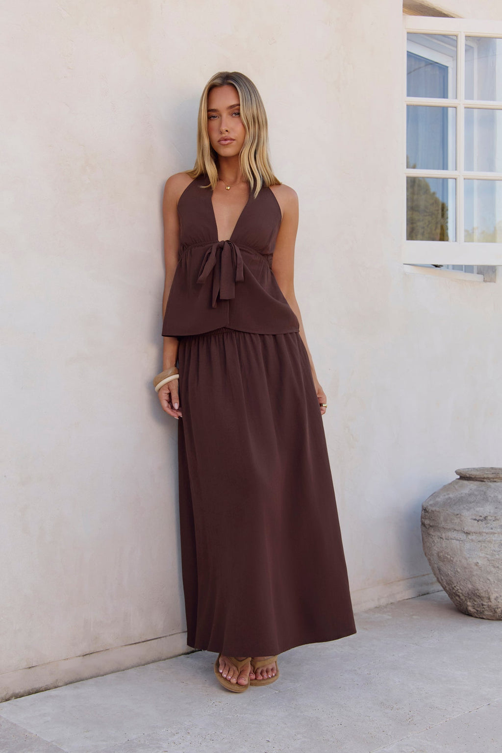 Day Dates Halter Top Brown